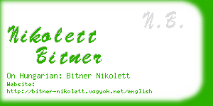 nikolett bitner business card